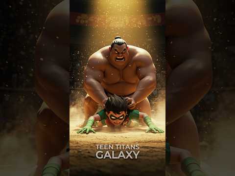 Robin vs Sumo Giant: Who Will Win?! | BeastBoy, KidFlash & Cyborg #teentitans #robin #humor