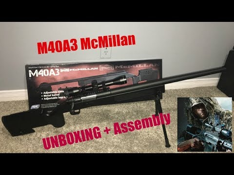 McMillan M40A3 Airsoft Sniper Rifle by ASG. UNBOXING + REVIEW!!