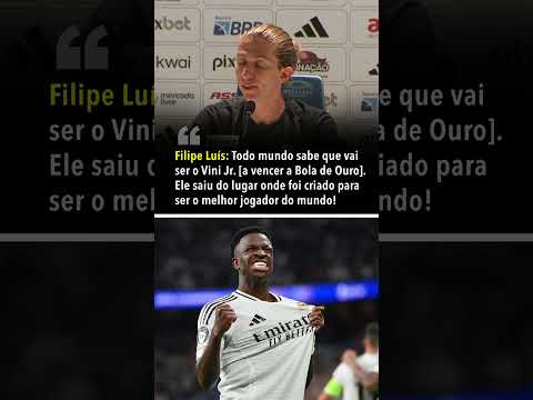 'Todo mundo sabe que vai ser ele': Filipe Luís, sobre Vini Jr. e a Bola de Ouro #shorts