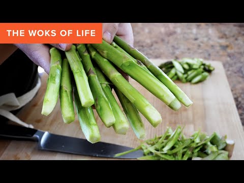Stop wasting asparagus! | The BEST way to cut asparagus + an easy stir fry! | The Woks of Life