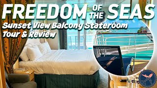 Freedom of the Seas | Sunset Ocean View Balcony Cabin 9406 | Room Tour & Review | Royal Caribbean