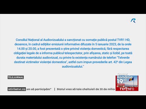 Somație publică / Public notice - TVR 1 HD (12.04.2023)