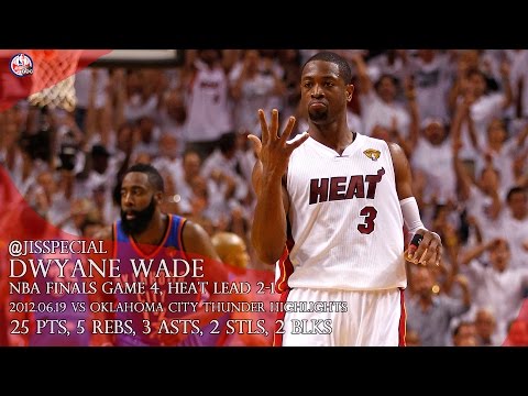 2012.06.19 NBA Finals G4 vs Oklahoma City Thunder Dwyane Wade Highlights, 25 pts