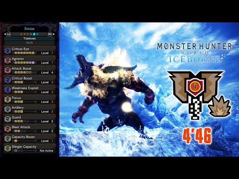 MHWorld Iceborne : MR6★ All That Glitters is Furious | 4'46 | Solo with Charge Blade