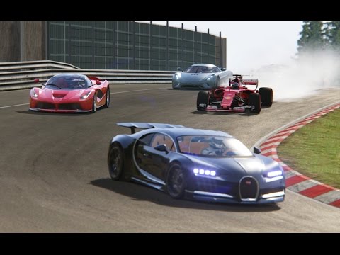 Battle Ferrari F1 '17 vs Supercars at Nurburgring-Nordschleife