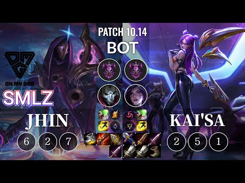OMG Smlz Jhin vs Kai'Sa Bot - KR Patch 10.14