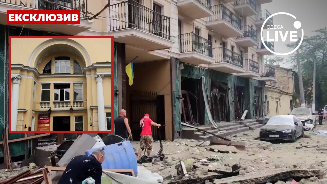 Das Gebäude des griechischen Konsulats wurde durch einen Raketenangriff auf Odessa beschädigt