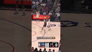 Derrick Jones Jr. gets the block and throws down the two-handed JAM on TNT! 😤