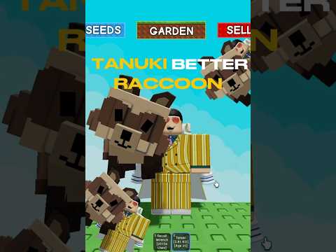🦝Tanuki from Japan is WAY Better than the Raccoon #roblox  #growagarden  #shorts  #raccoon  #japan