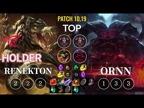 RW Holder Renekton vs Ornn Top - KR Patch 10.19