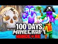 I Survived 100 Days In A TROPICAL OCEAN In Hardcore Minecraft