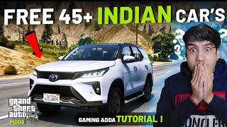 HOW TO INSTALL FREE 45+ INDIAN CARS MOD IN GTA 5 | GTA 5 Mod | Works in 2024🔧