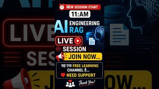 🚀 3 FREE LIVE Sessions Today | AI Engineering (RAG) + Java + Weekend MERN | Join Now!