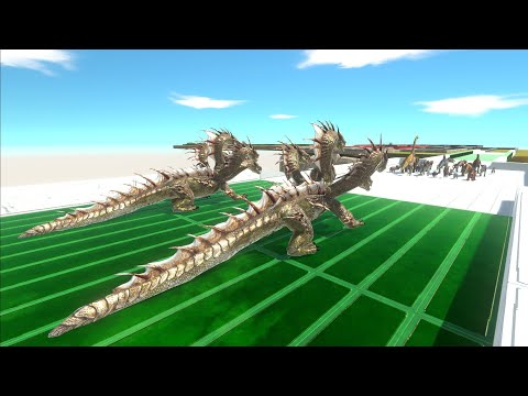 Units trying to escape from Deadly Hydra Duo - Animal Revolt Battle Simulator