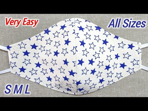 🔥Just 5 Minutes !!! Very Easy Pattern Mask - All Sizes | Face Mask Sewing Tutorial | Breathable Mask