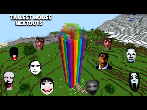 SURVIVAL TALLEST HOUSE WITH 100 NEXTBOTS in Minecraft - Gameplay - Coffin Meme