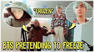 BTS Pretending To Be Frozen During Lives | BTS Funny Moments