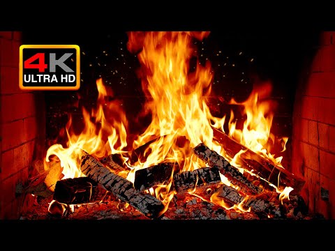 🔥 Cozy Fireplace 4K – Crackling Logs & Relaxing Fire Sounds for Sleep & Calm