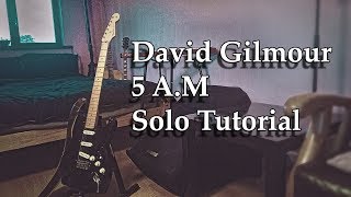 5 A.M - David Gilmour Guitar Lesson