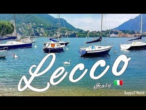 Lecco, Italy - Walking tour around the Most wonderful panoramic View on Lake  | 4K Ultra HD