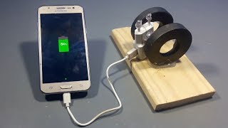 How To Make Free Energy Mobile Phone Charger With magnets | Science projects