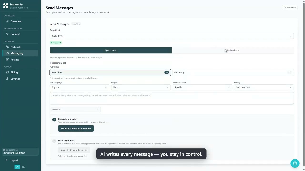 Inboundy — LinkedIn outreach &amp; content on autopilot, without the risk