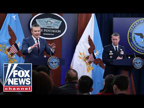 Sec. Pete Hegseth, Gen. Dan Caine brief reporters on Operation Epic Fury
