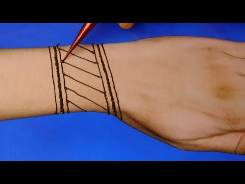 easy mehndi design for back hand