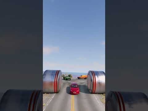 Autos vs Doppelpoller #534 #beamngdrive