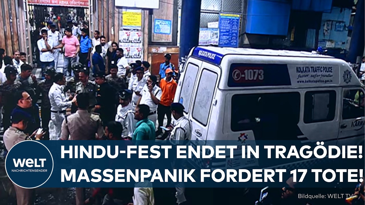 TÖDLICHES GEDRÄNGE IN KALKUTTA: Mindestens 17 Tote! Starkregen löst Massenpanik bei Hindu-Fest aus!