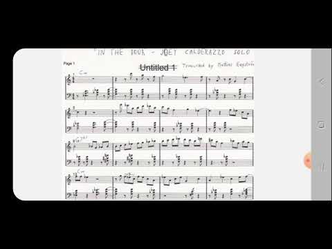 Joey Calderazzo solo transcription "In The Door"