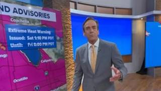 Hot temperatures in parts of San Diego County