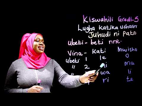 Gredi 5 Kiswahili Mwalimu Rehema - Lugha Katika Ushairi