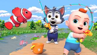 1, 2, 3, 4, 5… Eu Peguei um Peixinho! 🐟 | Aprenda os Números | Música Infantil | Leo em Português