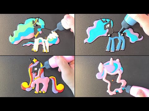 My Little Pony Princess Pancake Art - Celestia, Luna, Cadance, Flurry Heart