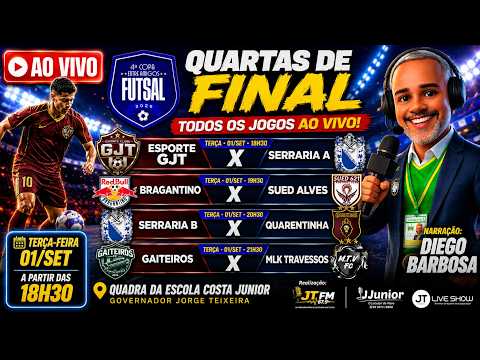 🔴 AO VIVO | QUARTAS DE FINAL – 4ª COPA ENTRE AMIGOS DE FUTSAL 2026 ⚽🔥