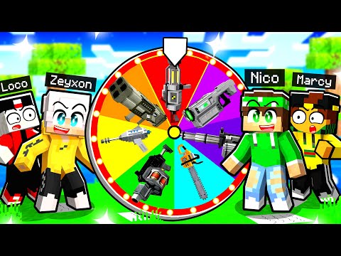 SOPRAVVIVI ALLA RUOTA DELLE ARMI in MINECRAFT!