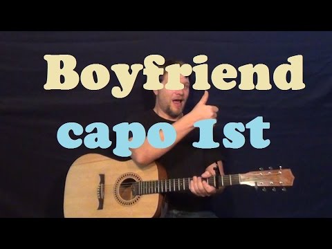 Boyfriend (Justin Bieber) Easy Strum Capo 1st Guitar Lesson How to Play Boyfriend Tutorial