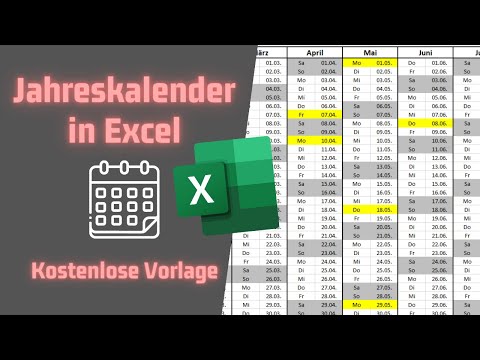 Dynamischen Jahreskalender in EXCEL erstellen