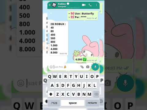 POV BELI ROBUX || pov whatsmock fake chat || Ib Tiktok chaabutterflyy || #whatsmock #roblox #robux