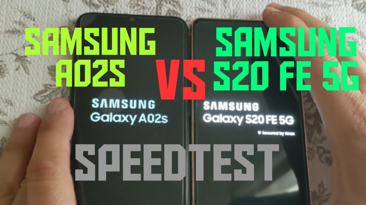 Samsung A02s vs Samsung S20 FE speed test . David vs Goliath