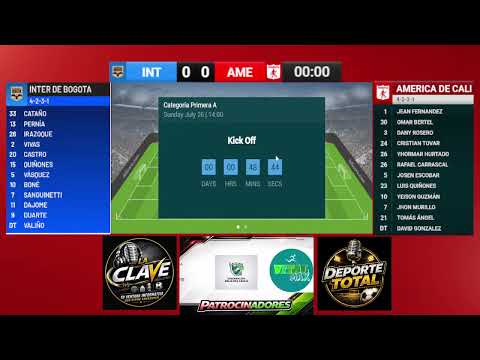 TRANSMISIÓN INTER DE BOGOTA VS AMERICA DE CALI
