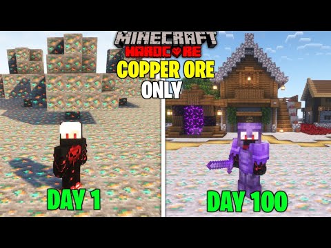 LordN Gaming - I Survived 100 Days In Copper Ore Only World In Minecraft Hardcore..!