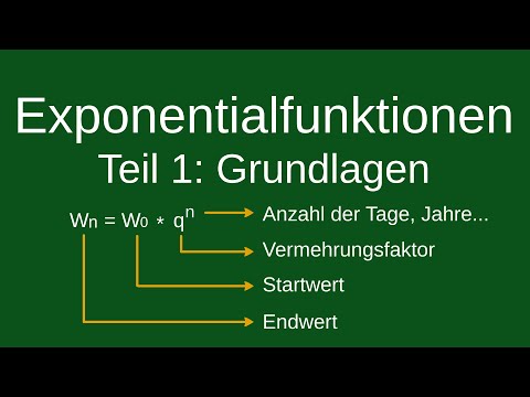 Exponentialfunktion, Wachstum, Abnahme, Zinsen - Grundlagen