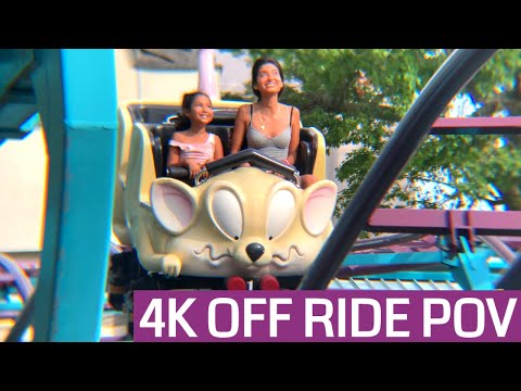 Off-ride footage of a Crazy Mouse train