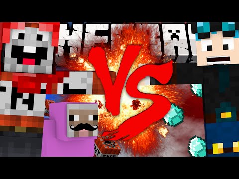 ExplodingTNT and PinkSheep VS DanTDM - Minecraft Machinima