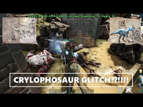 ARK: Survival Evolved |  CRYLOPHOSAUR GLITCH!!! | ARK Additions: The Collection!