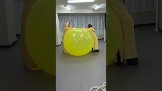 気象観測用巨大風船の弾力性を確かめる（１）Testing the elasticity of a weather observation balloon (Part 1)
