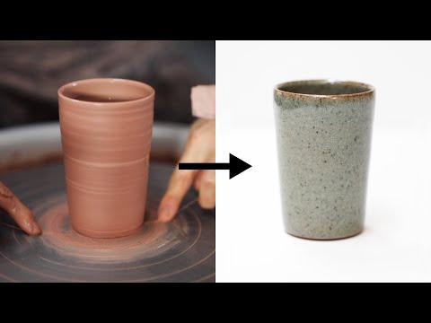 Making a Stoneware Pottery Cup, from Beginning to End — Narrated Version