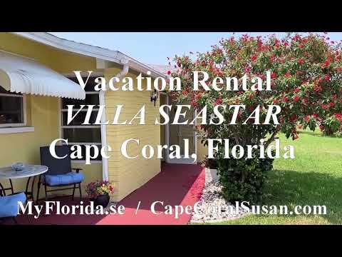 Hyra Hus -Vacation Rental Villa Seastar - Pool -Kanal-Cape Coral - MyFlorida.se / CapeCoralSusan.com